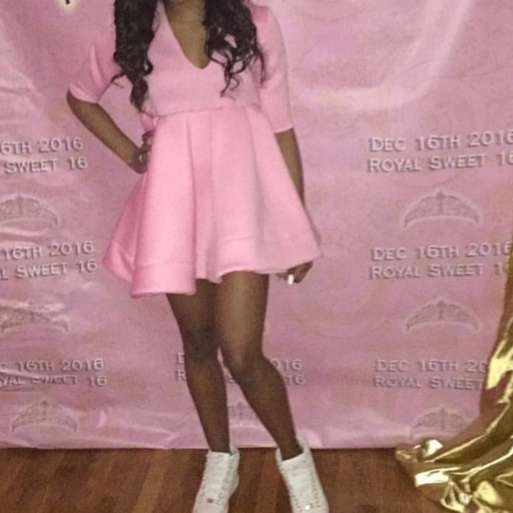 Pink party dress